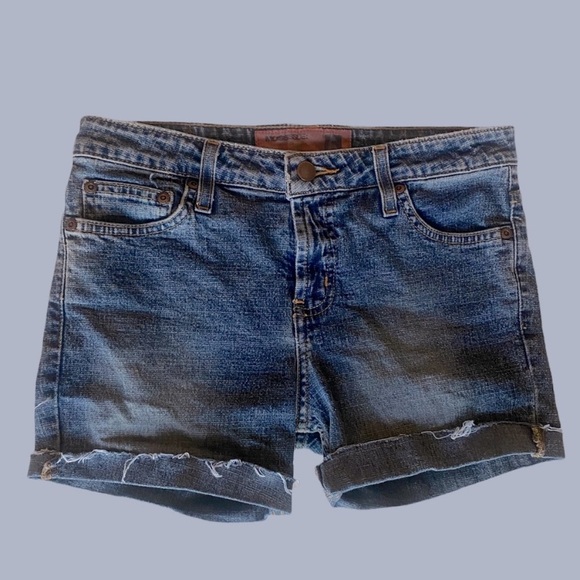 2 pairs vintage distressed denim cut off jean shorts - Picture 8 of 12